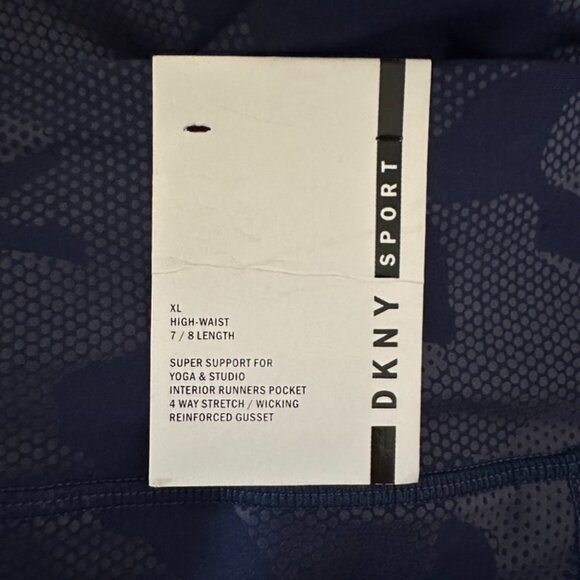 DKNY Sport 7/8 High Waist Legging, Blue, NWT, XL - Picture 7 of 8